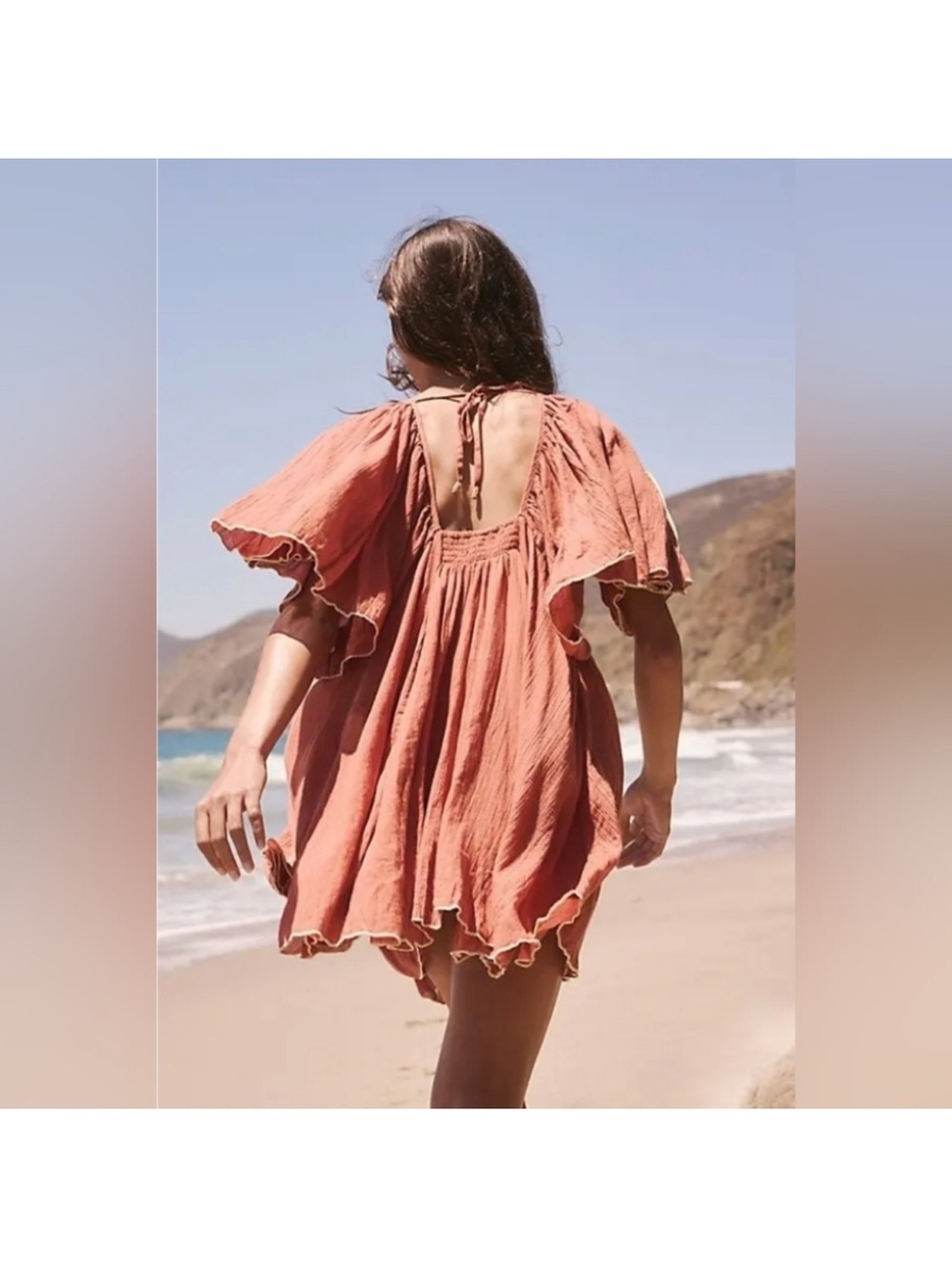 Free people Joelle tunic dress in bronzer size M new without tags mini dress - Picture 4 of 12